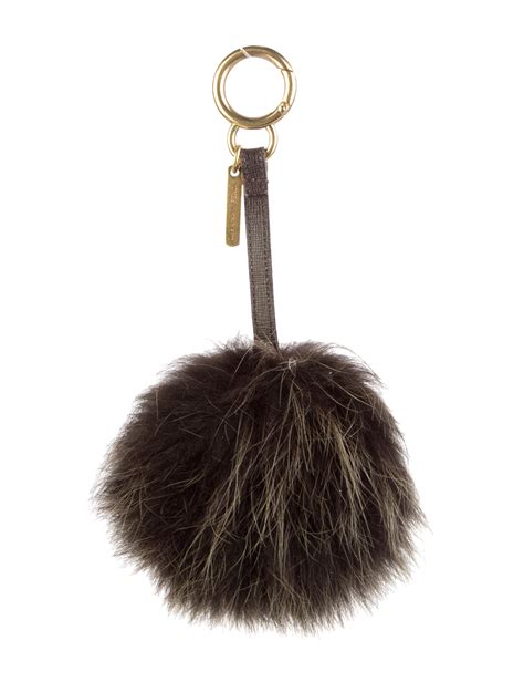 fendi fur pom pom keychain|fendi keychains for sale.